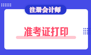 濟(jì)南2020年注會(huì)準(zhǔn)考證打印時(shí)間