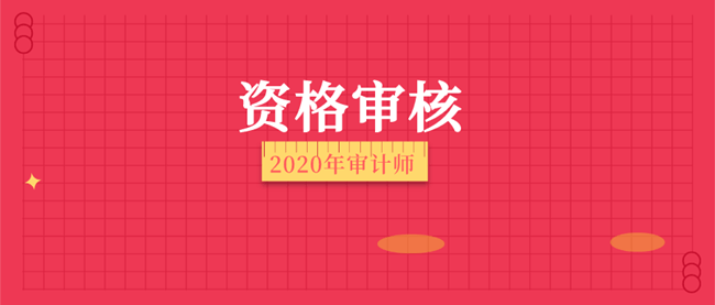 2020年審計師資格審核信息