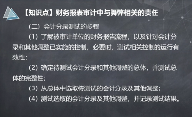 【微課】注會(huì)《審計(jì)》楊聞萍老師：會(huì)計(jì)分類測(cè)試的步驟