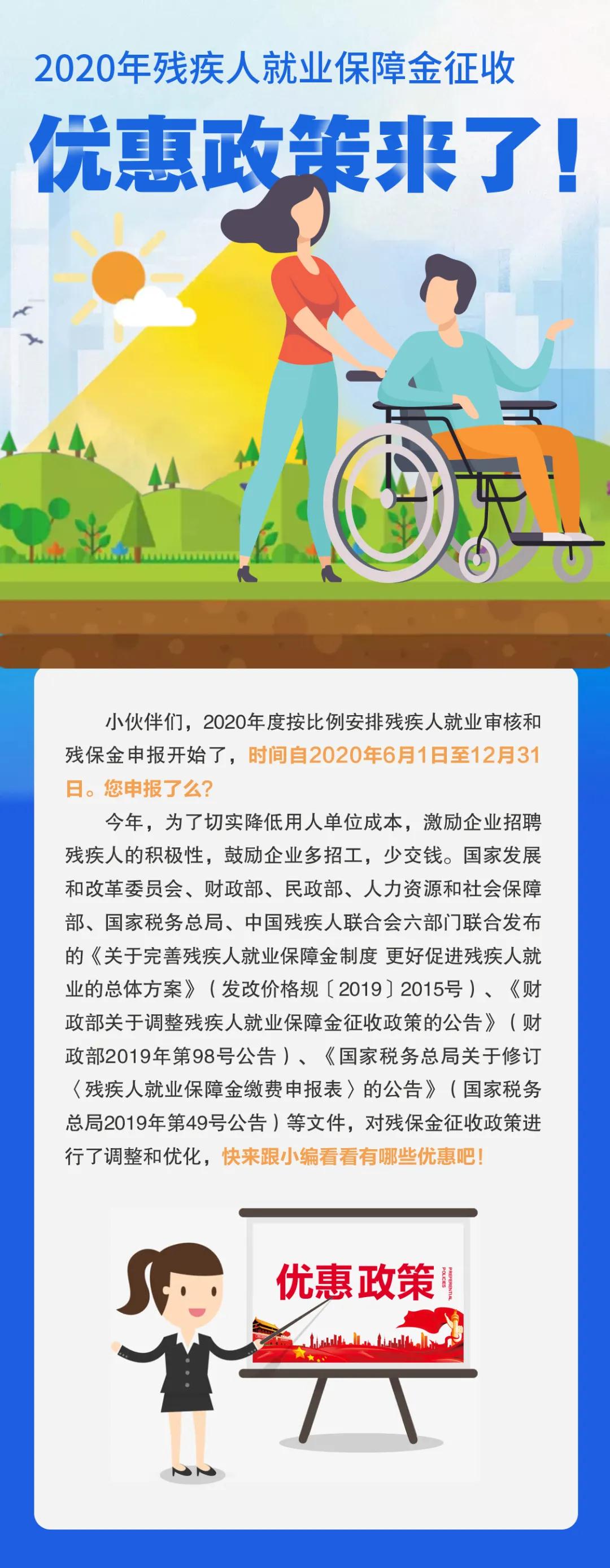 【來收?qǐng)D】2020年殘保金優(yōu)惠政策全知曉