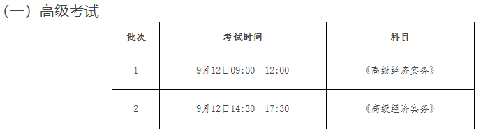 宿遷高級經(jīng)濟師考試報名時間