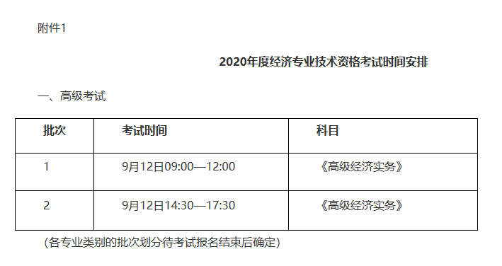 黑龍江2020高級經(jīng)濟(jì)師報名時間