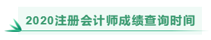 2020注冊會計師成績查詢時間