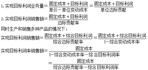 中級(jí)會(huì)計(jì)職稱財(cái)務(wù)管理知識(shí)點(diǎn)：目標(biāo)利潤分析