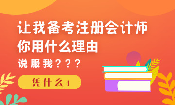 讓我考注冊(cè)會(huì)計(jì)師~你的理由是什么？請(qǐng)你說服我！