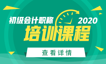 新疆2020初級會計考試培訓(xùn)課程