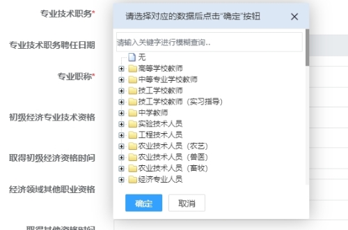 專業(yè)技術(shù)職務(wù)填寫(xiě)