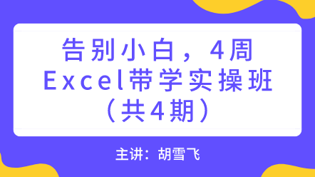 告別小白，4周Excel帶學(xué)實(shí)操班！