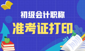 新疆2020初級會計準(zhǔn)考證打印入口