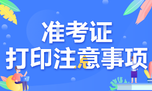 稅務(wù)師考試準(zhǔn)考證打印注意事項