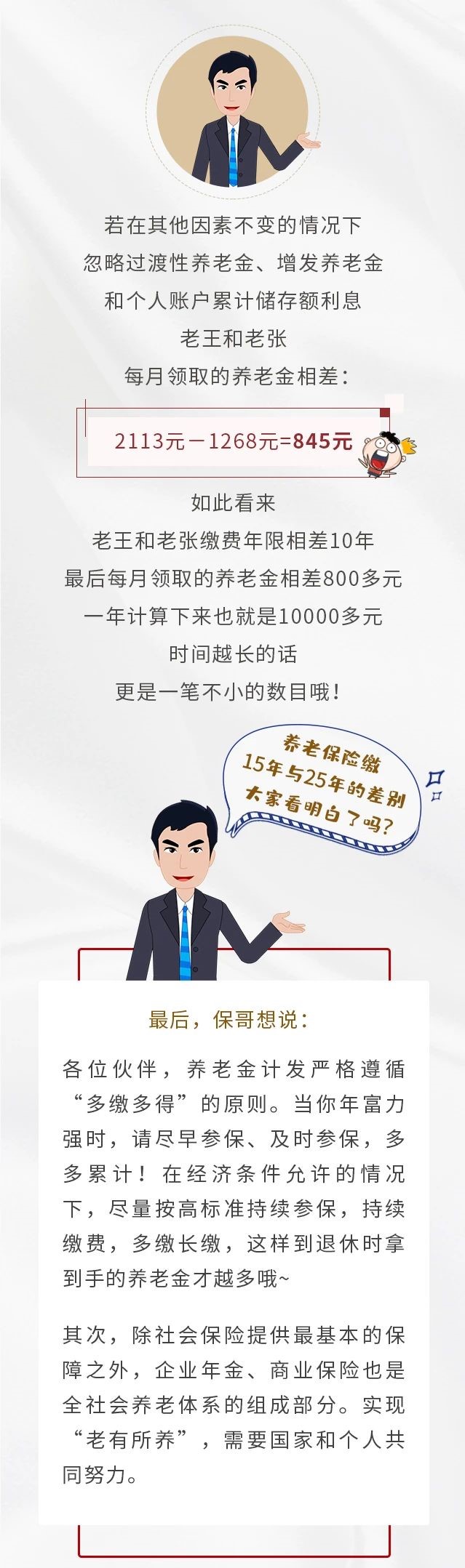 養(yǎng)老保險繳15年&25年，退休金差別有多大？