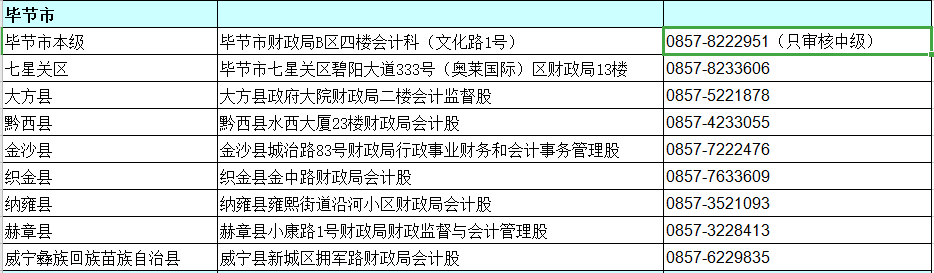 貴州銅仁2020中級會計資格審核地點你知道嗎？