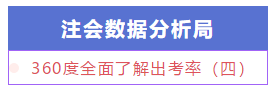 【注會數(shù)據(jù)分析局】新手必知必會：360度全面了解出考率（四）