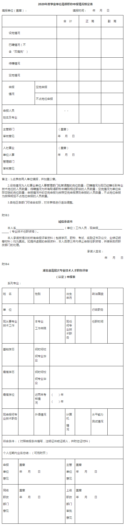 湖北2020年正高級(jí)、高級(jí)會(huì)計(jì)師評(píng)審申報(bào)材料的通知