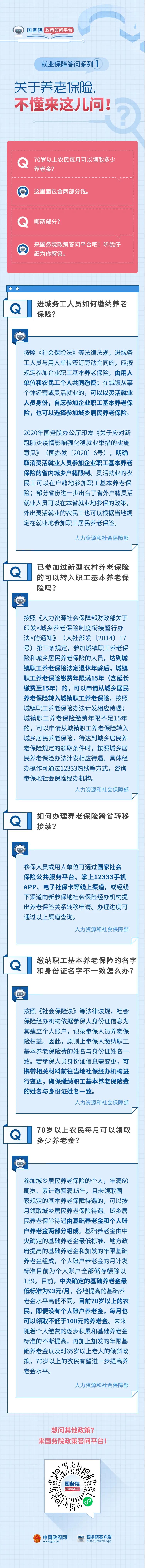 養(yǎng)老保險跨省轉(zhuǎn)移怎么辦理？70歲以上農(nóng)民每月可領(lǐng)多少養(yǎng)老金？