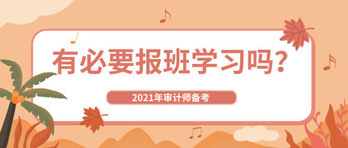 備考2021年審計師考試有必要報班嗎？自學(xué)行不行？