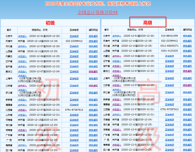 溫馨提示：報名2021高會考試千萬別進錯入口了！