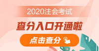 青海2020年注會(huì)成績(jī)查詢?nèi)肟谝验_(kāi)通！立即查分！