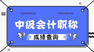 廣西欽州會計(jì)中級職稱成績查詢時間