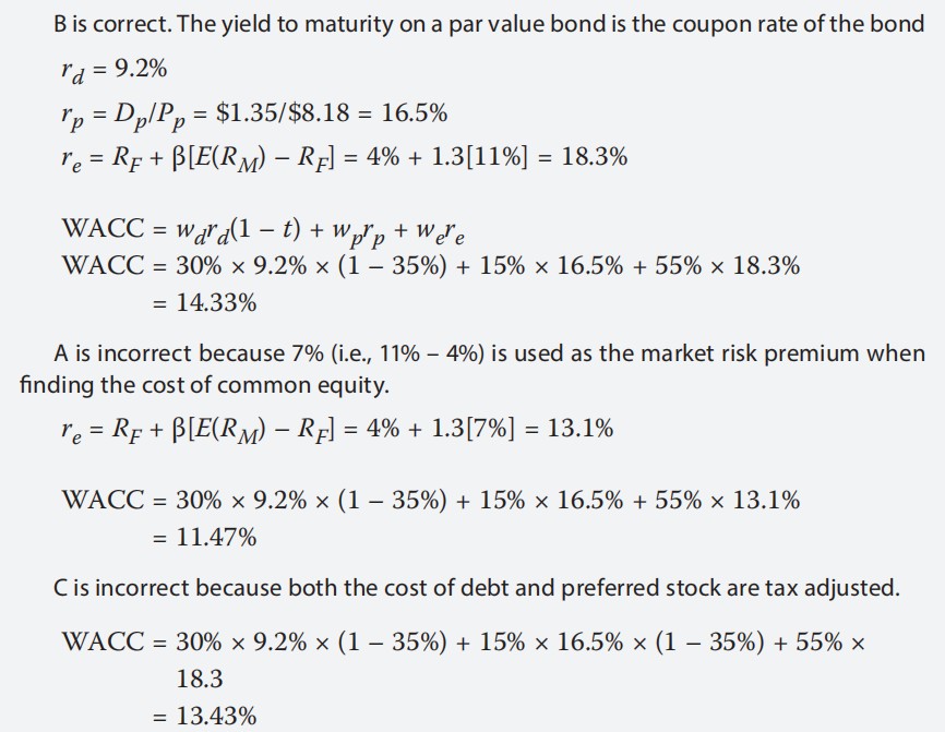 Corporate Finance:weighted average cost of capital