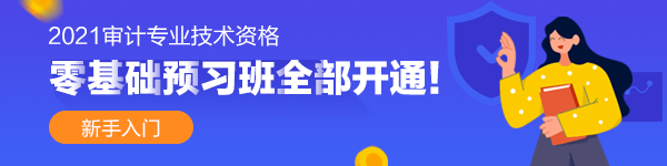 2021年審計師零基礎預習課程已經全部開通