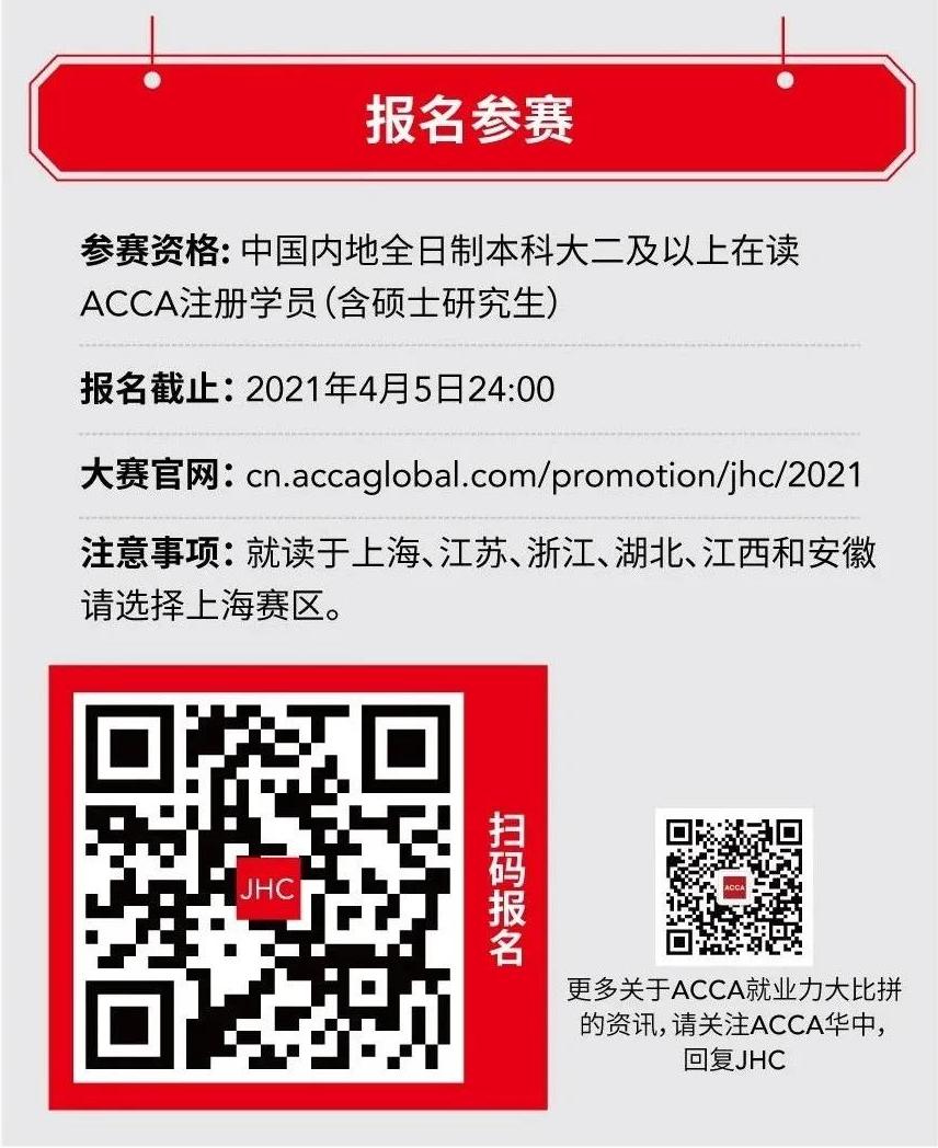 2021年ACCA JHC全國就業(yè)力大比拼開啟！職場演練等你來！