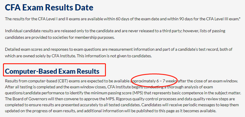 2月CFA成績即將公布！