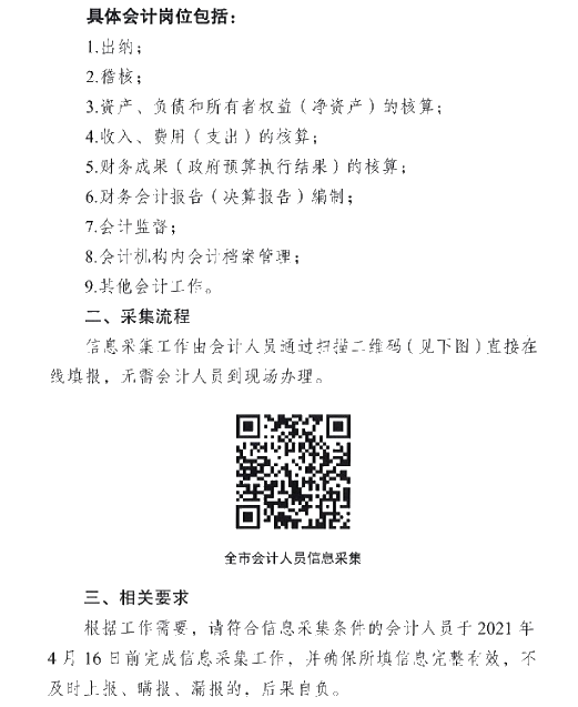 江蘇省宿遷市2021年會計人員信息采集的通知！