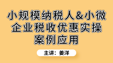 小規(guī)模納稅人&小微企業(yè)稅收優(yōu)惠有哪些？實(shí)操案例解讀