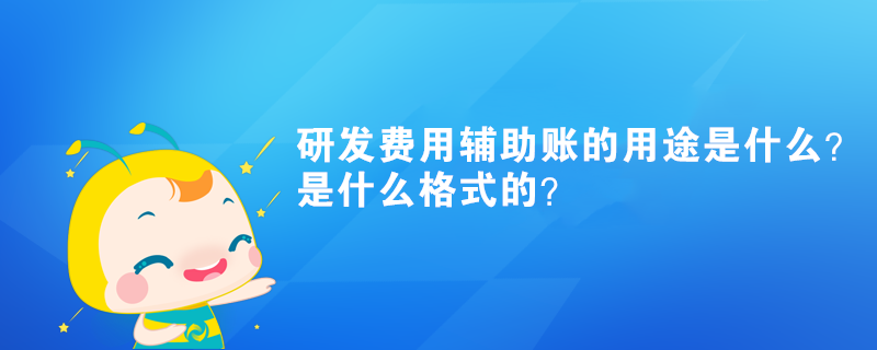 研發(fā)費(fèi)用輔助賬的用途是什么？是什么格式的？