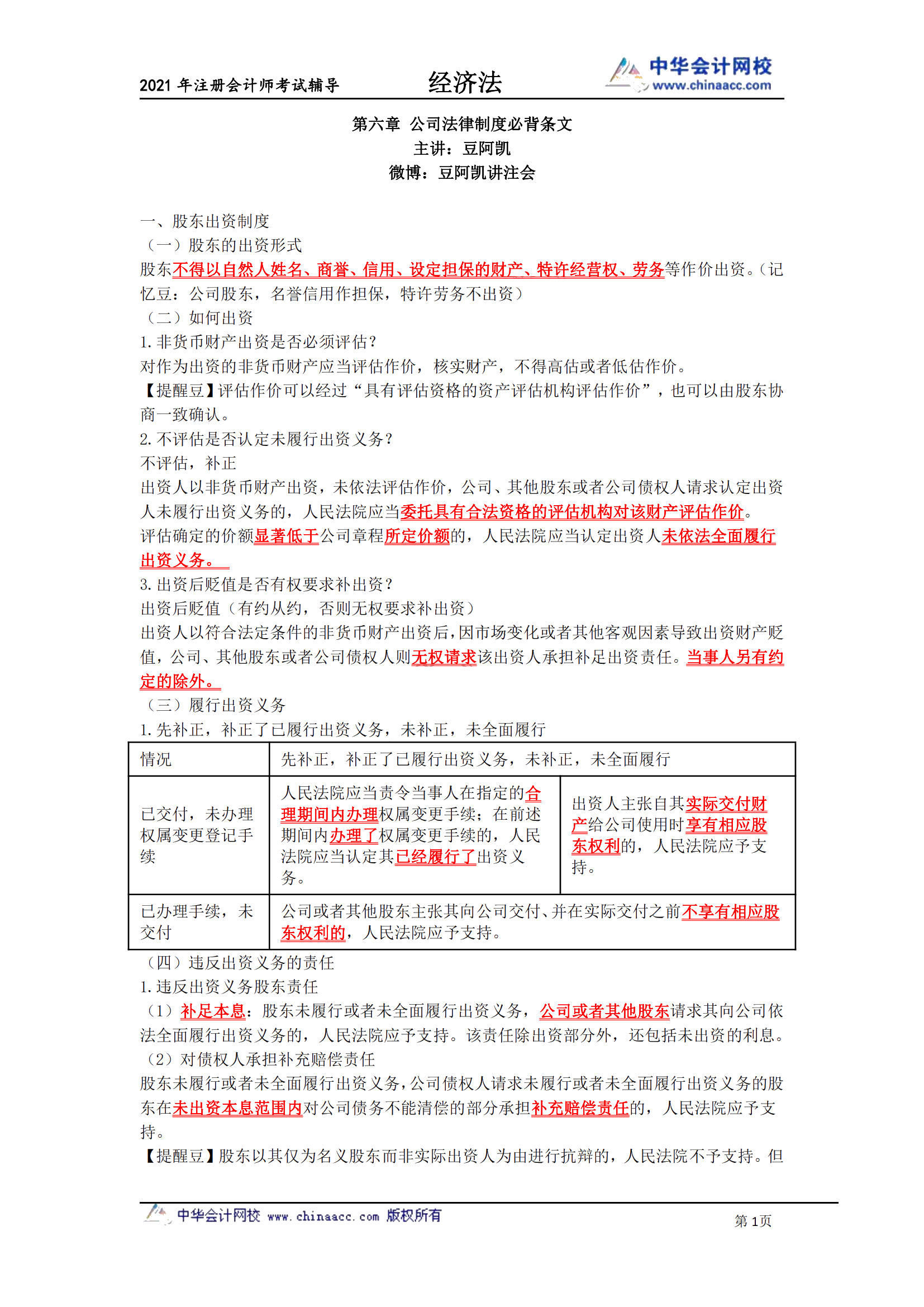 《注會經(jīng)濟(jì)法》第六章公司法律制度必背條文_00