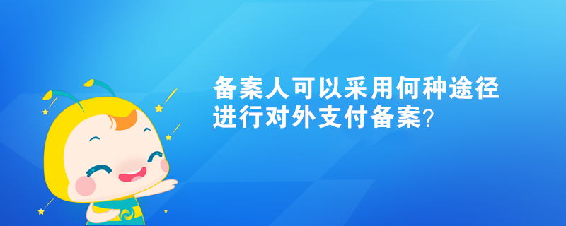 備案人可以采用何種途徑進(jìn)行對外支付備案？