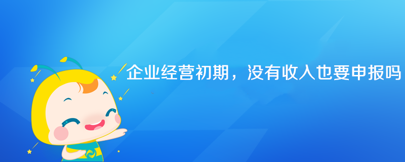 企業(yè)經(jīng)營(yíng)初期沒有收入也要申報(bào)嗎？