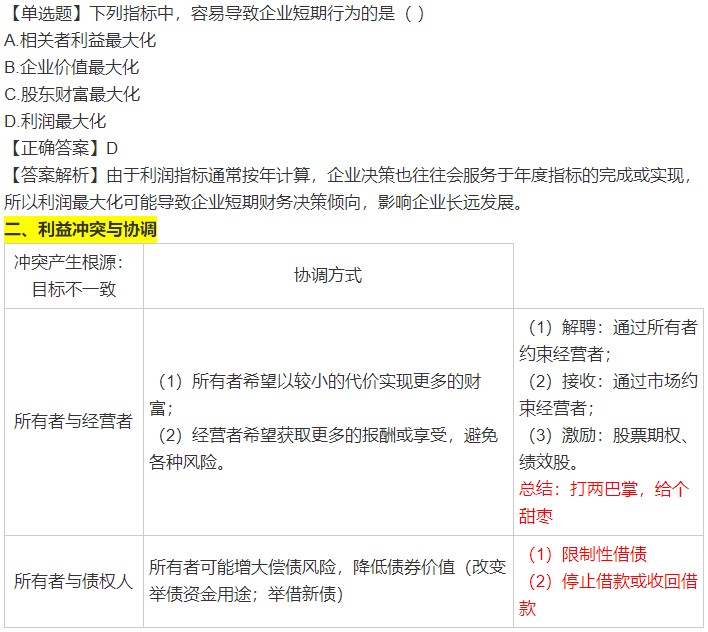 蔣雪韻老師總結(jié)：陪延考同學過中級財務管理 （第一章）