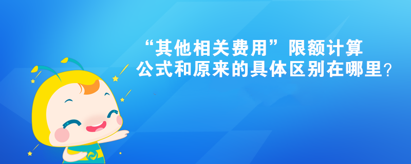 “其他相關(guān)費用”限額計算公式和原來的具體區(qū)別在哪里？