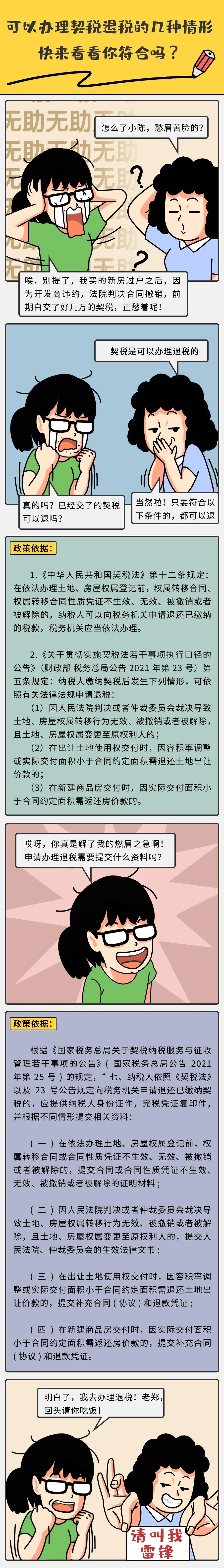 這幾種情形可以辦理契稅退稅！快來看看你符合嗎？