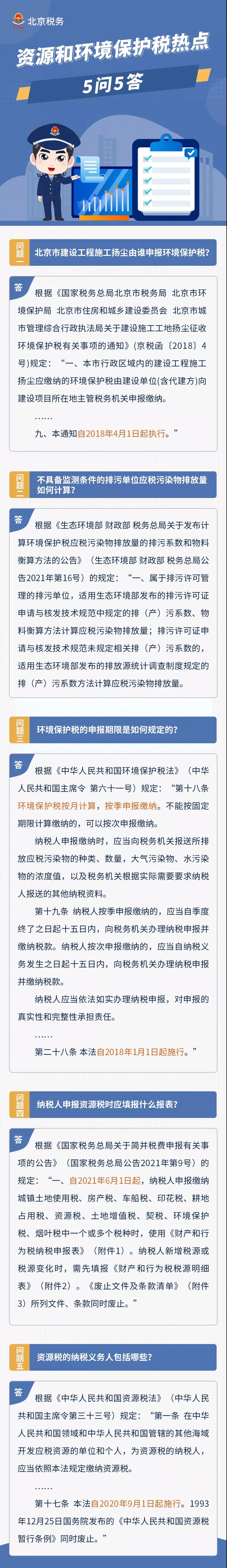 速看！資源和環(huán)境保護(hù)稅熱點(diǎn)5問5答