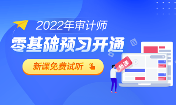 2022審計師零基礎(chǔ)預(yù)習課程試聽