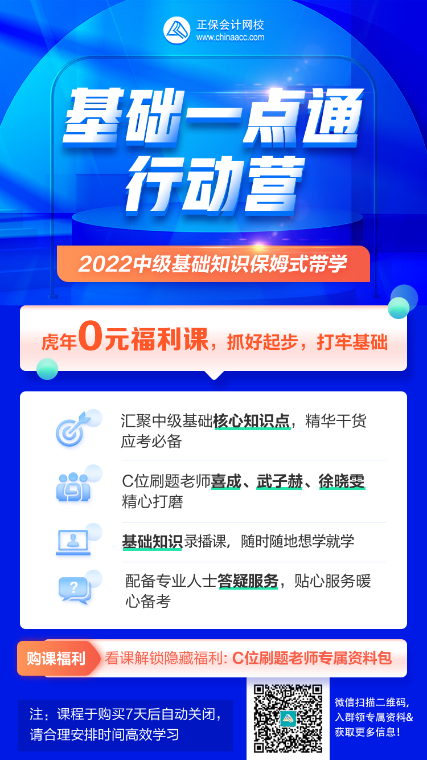 中級會計基礎一點通 干貨考點深入解讀！