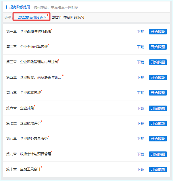 做題啦！2022年高會(huì)提高階段練習(xí)題庫已全部開通！