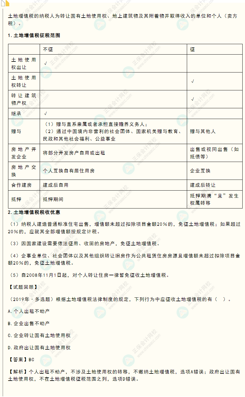 2022年《經(jīng)濟(jì)法基礎(chǔ)》高頻考點(diǎn):土地增值稅