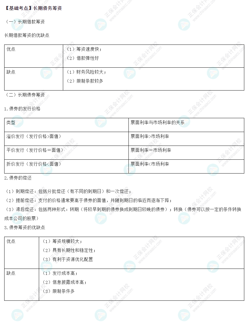 2022注會《財管》基礎備考階段必備考點