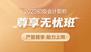 2023年初級會計尊享無憂班 初級+實操 助力上崗>