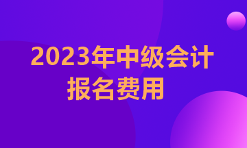 江蘇2023年中級會計職稱考試報名費用多少？