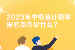 安徽2023年中級(jí)會(huì)計(jì)職稱(chēng)考試報(bào)名條件要求是什么？