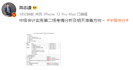 【新鮮出爐】高志謙中級會計實務第二場的考情分析和后續(xù)準備方向