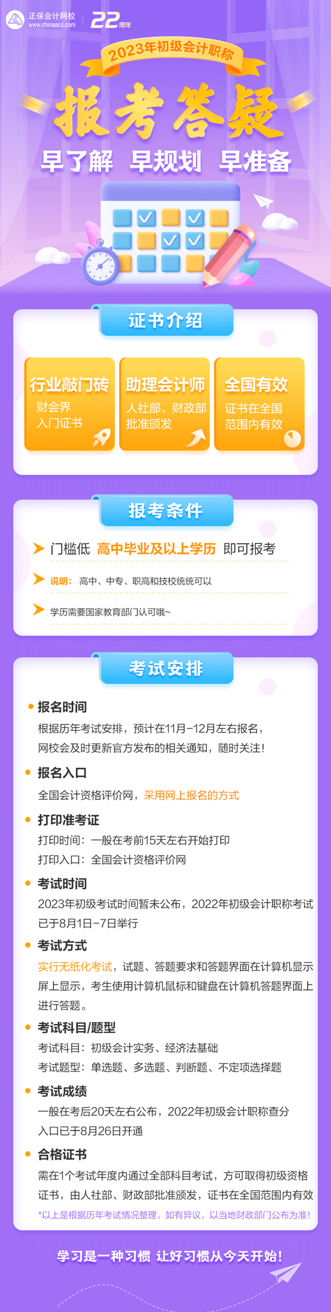 2023初級會(huì)計(jì)職稱報(bào)考答疑一覽 早了解 早規(guī)劃 早準(zhǔn)備！