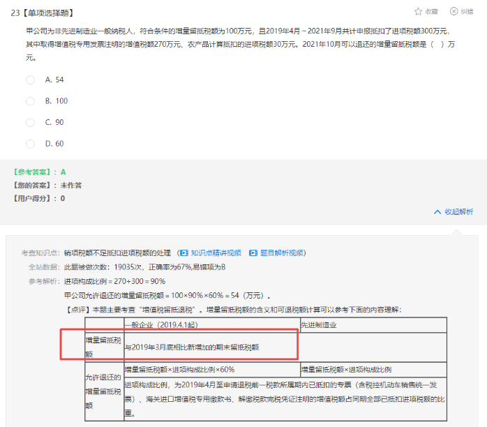 2022年注會《稅法》第一批試題及參考答案單選題(回憶版下)