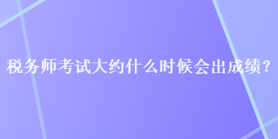 稅務(wù)師考試大約什么時(shí)候會(huì)出成績？