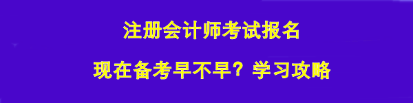 注冊(cè)會(huì)計(jì)師考試報(bào)名 現(xiàn)在備考早不早？學(xué)習(xí)攻略